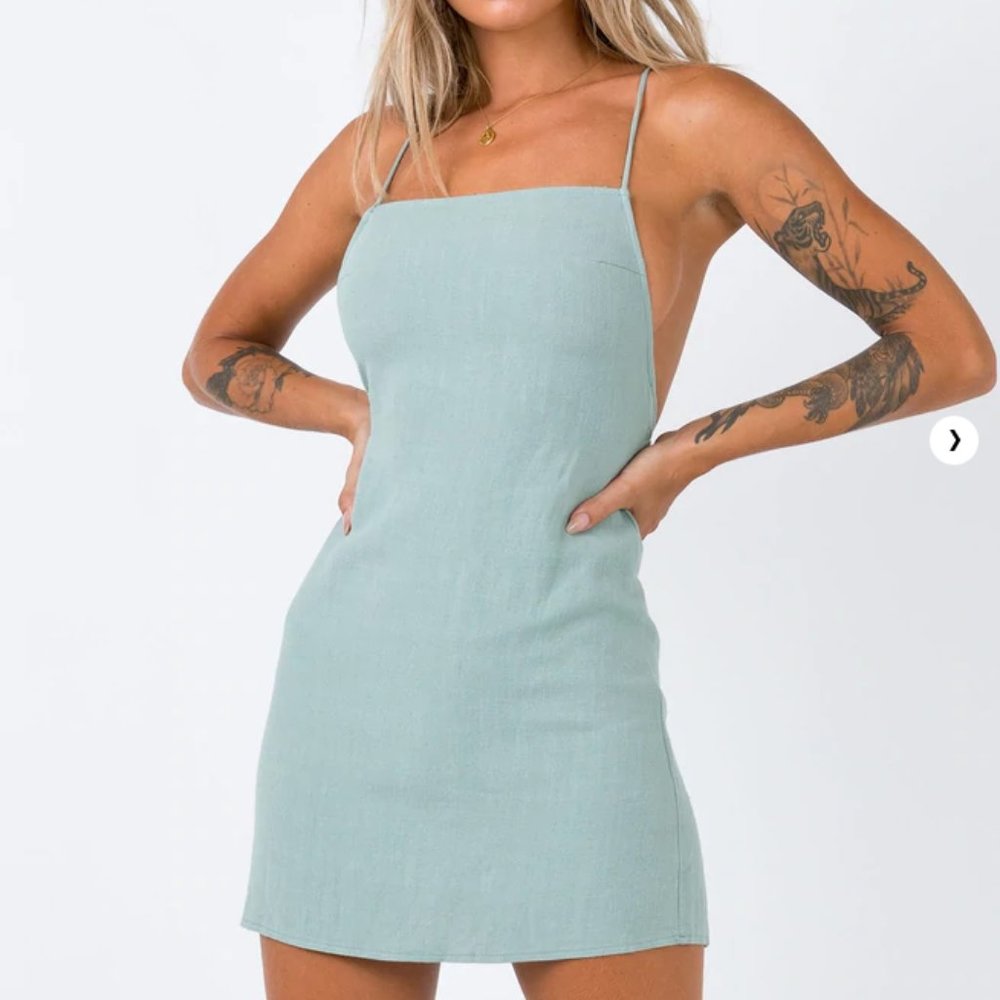 NWOT PRINCESS POLLY Sinclair Mini Dress Sage